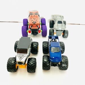 Monster Jam Trucks Lot(3) & 1 Other 2 Are Die Cast Read